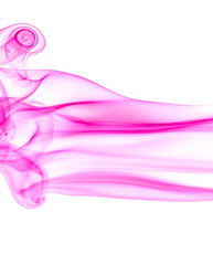 Purple smoke on white background