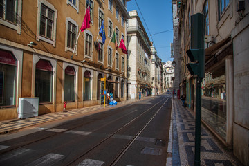 Plakat view of Lisbon Downtown