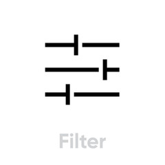 Filter video tv icon. Editable line vector. - 331307386