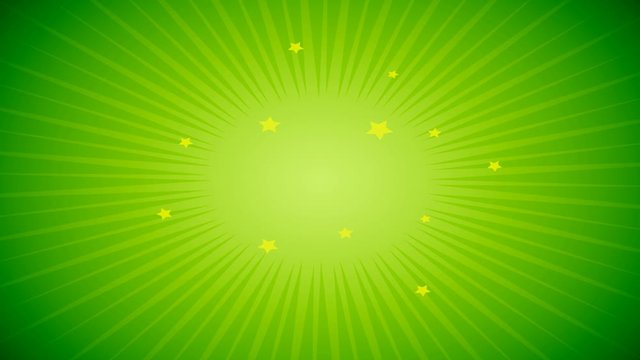Green Stars Animated Comic Background 