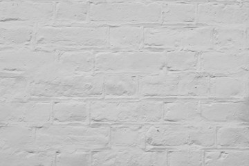 White painted brick wall texture 