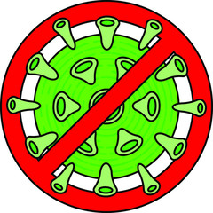 stop corona-virus flat illustration