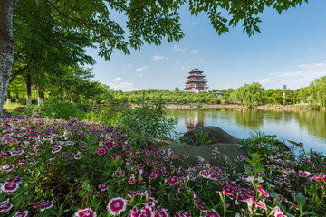 Fototapeta na wymiar Beautiful spring in Wuhan, Hubei Province, China.
