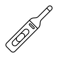 medical instrument thermometer, line style icon