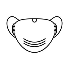 medical mask, line style icon