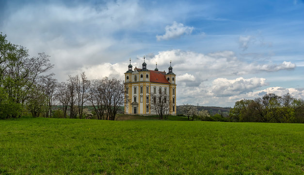 Saint Florian baroque chapel in South Moravian City Moravsky Krumlov, Czech Republic (Kaple Svat&eacute;ho Flori&aacute;na - Moravsk&yacute; Krumlov)