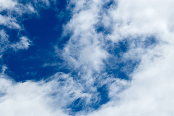 Sunny blue sky with clouds
