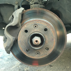 Disk brakes frontside view