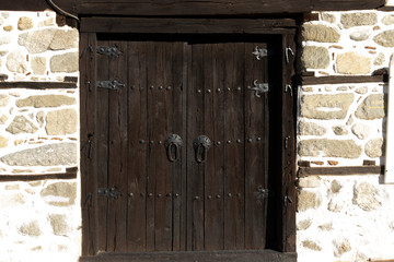 Street and old houses at town of Melnik, Bulgaria
