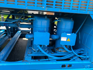 blue machinery