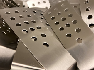 Spatulas in a box closeup 