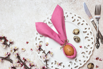 Easter holiday table setting