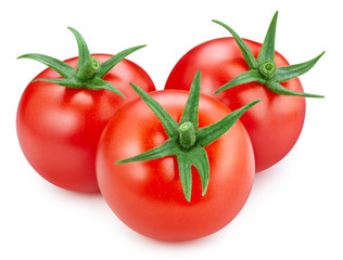 Fresh tomato vegetable. Tomato isolated on white background. Tomato Clipping Path.