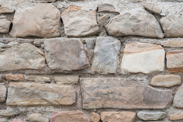 natural texture background of an old wall. old medieval masonry