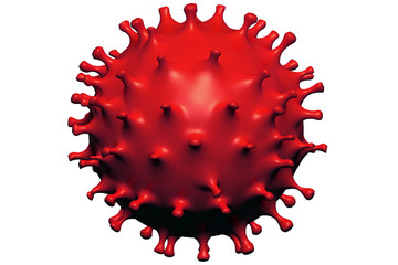 Fototapeta na wymiar Coronavirus Covid 19 virus-cell isolated on white background 3d with copy space.