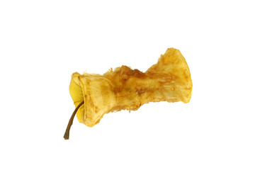 Fototapeta premium rustic apple core isolated on white background