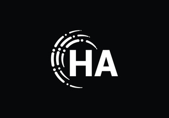 H A, HA Initial Letter Logo design vector template, Graphic Alphabet Symbol for Corporate Business Identity