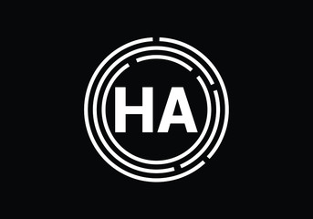 H A, HA Initial Letter Logo design vector template, Graphic Alphabet Symbol for Corporate Business Identity