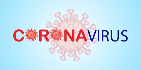 Coronavirus 2019-nCoV. Coronavirus illustration. Influenza pandemic. Virion of Corona-virus. -Vector