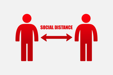 Social distancing icon vector illustration.