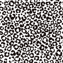 Leopard skin seamless pattern. Cheetah Jaguar animal texture background. Vector