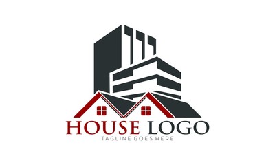 Obraz premium House and building simple vector logo