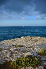 Fototapeta na wymiar Caribbean Landscape Antigua Island Coastal Water Beach Coast 