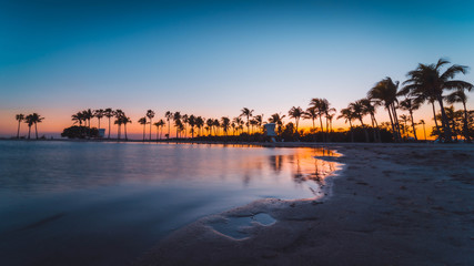 landscape beach sunset aquatic sky sea night sun sunrise lake miami florida nature river dusk beautiful tourism horizon cloud summer © Alberto GV PHOTOGRAP