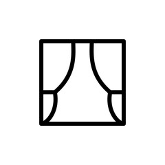 Vector illustration, curtain icon design