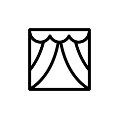 Vector illustration, curtain icon design