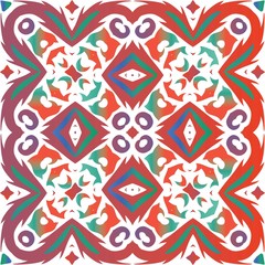 The traditional ornate motive in ceramic tile.