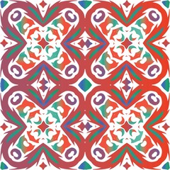 The traditional ornate motive in ceramic tile.