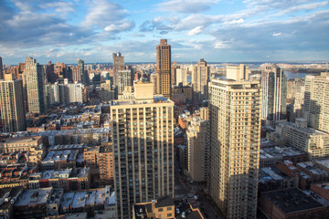 Obraz na płótnie Canvas New York City skyline with skyscrapers as far as the eye can see from a very high angle