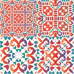 The traditional ornate motive in ceramic tile.