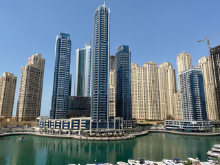 Fototapeta na wymiar skyscrapers in abu dhabi united arab emirates