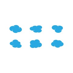 Blue Cloud Logo vector icon design