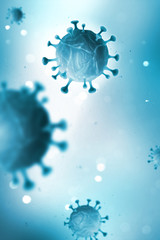 Epidemie 2019-nCoV. Neuartiges Coronavirus (2019-nCoV).  Virus Covid 19-NCP. nCoV wird ein einzelsträngiges RNA-Virus bezeichnet.