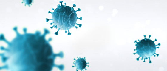 Epidemie 2019-nCoV. Neuartiges Coronavirus (2019-nCoV).  Virus Covid 19-NCP. nCoV wird ein einzelsträngiges RNA-Virus bezeichnet. - obrazy, fototapety, plakaty