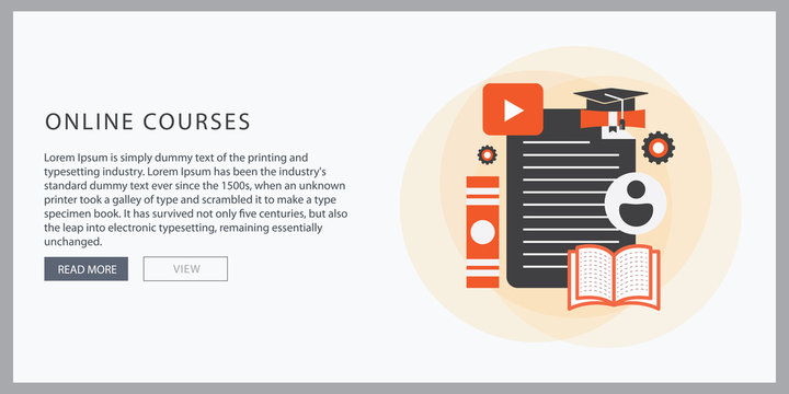 concept with "e-learning" online education and learning