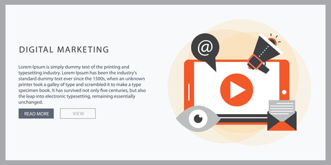 Business email marketing online concept