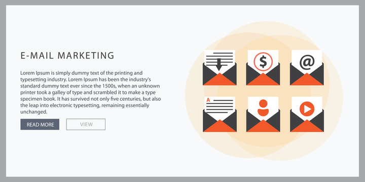 Email marketing concept vector