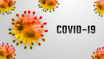 Corona Virus 2020. Wuhan virus disease. Covid-19 outbreak and coronaviruses influenza background. Coronavirus 2019-nCoV. Pandemic medical health risk concept. Perfect for banner, info graphic