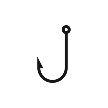 Fishing hook icon design isolated on white background
