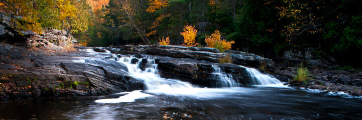Autumn at Lower Canyon Falls on the Sturgeon River in M ichigan's Upper Peninsula.