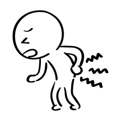 腰痛　人物　黒