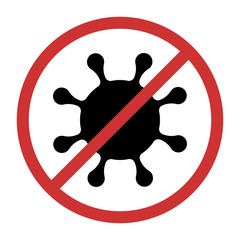 stop virus or bacteria flat icon vector