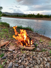 Campfire at Pardo's River - Brazil