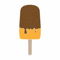 ice cream vector design. digital hand drawn style. gain texture