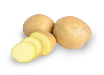 Potatoes isolated on white background