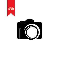 Photography digital camera icon vector. Camera perfect icon design.